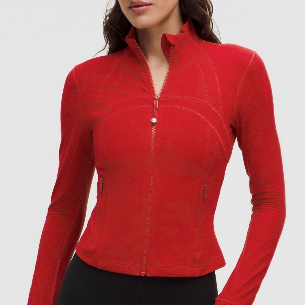 Lululemon Dark Red Cropped Define Jacket - image 1